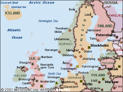 map of northern europe attitude